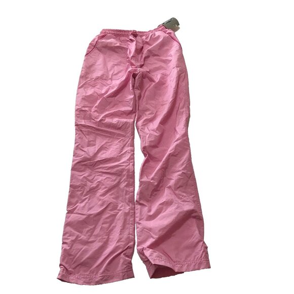 Vintage Y2K Pants Girls 14 16 Nylon Track Windbreaker Lined Pink Hiking Skater - Picture 1 of 13